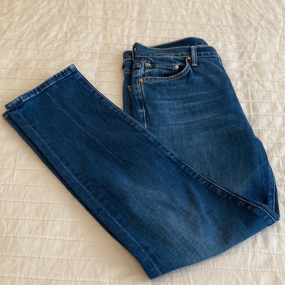 MOTHER jeans The Saint Straight Leg Violets are Blue wash, high rise, Size 26 - Picture 5 of 15